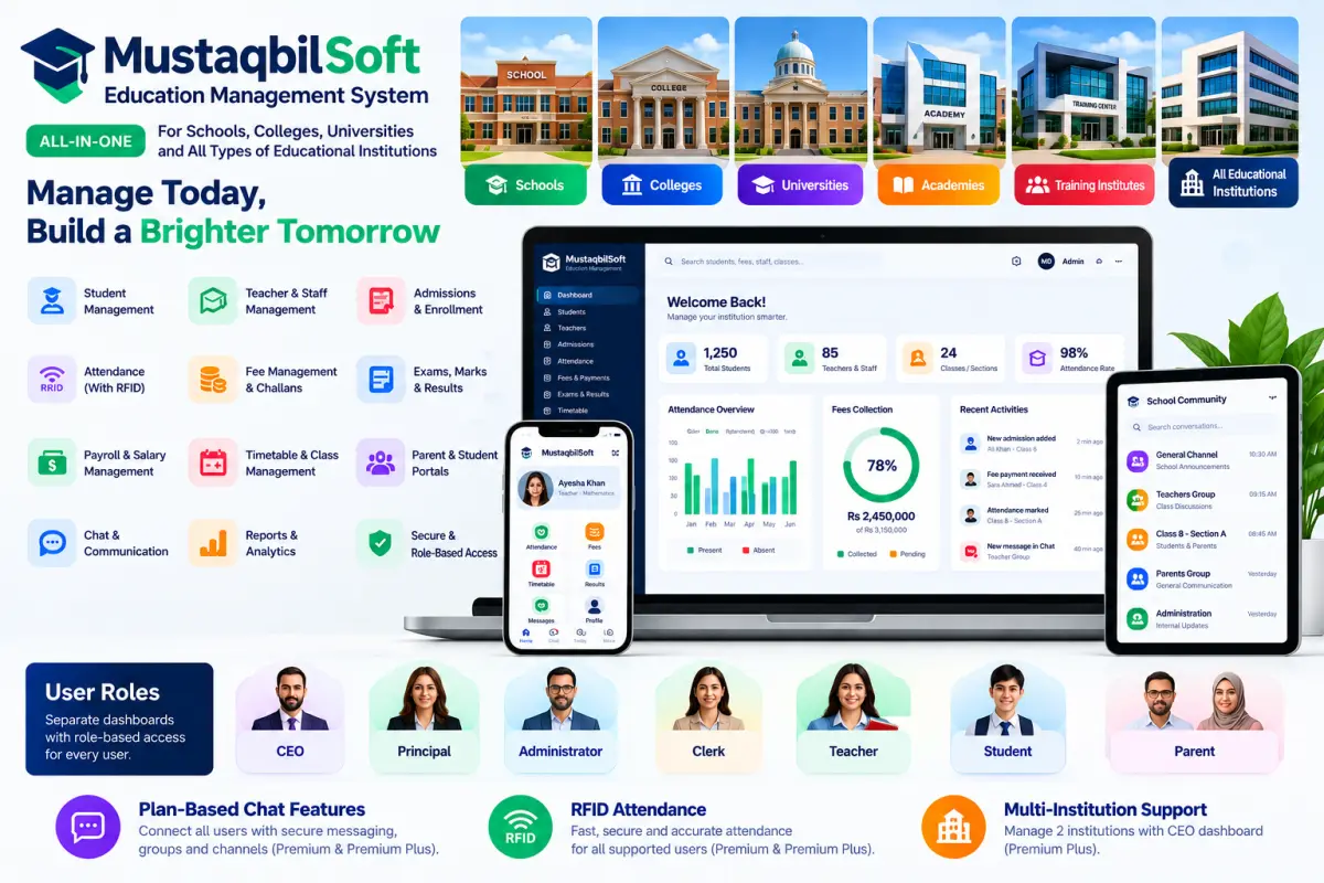 Mustaqbil Soft — All-in-One School Management System